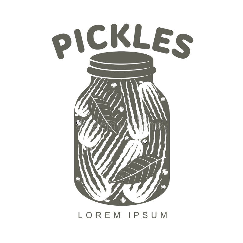 Premium Vector | Pickle jar vegetable nutrition marinated healthy logo  design vector graphic illustration