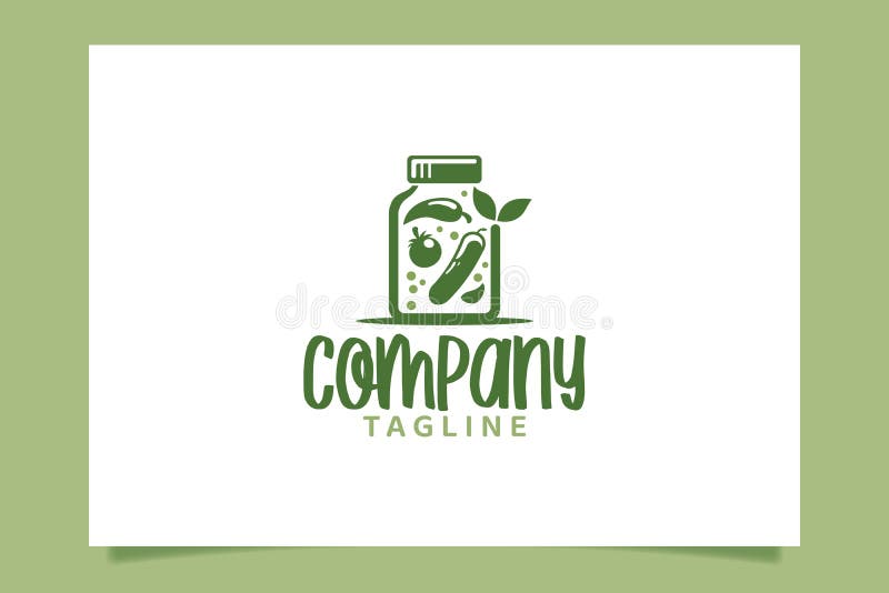 Pickles logo templates stock illustration. Illustration of canning -  95891086