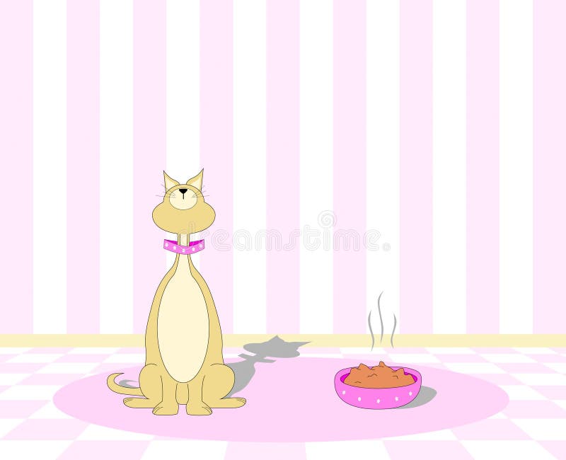 Picky Cat Refusing to Eat stock vector. Illustration of smelly 8287615
