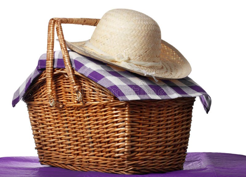 Wicker picnic basket stock image. Image of wicker, classic 6543877