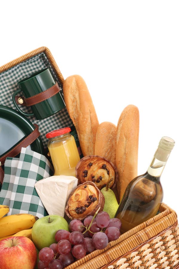 Picnic basket stock photo. Image of plate, field, activity 4703858