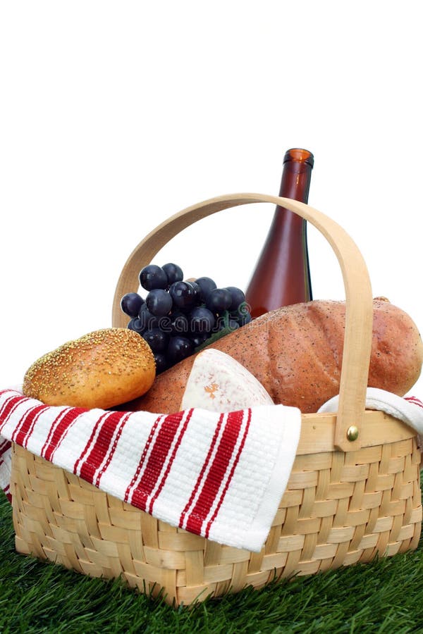 Picnic Basket stock image. Image of picnic, wine, romance 5545937