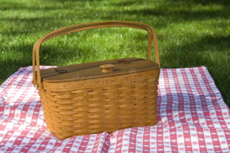 Picnic Basket stock photo. Image of cloth, wooden, spring 877040