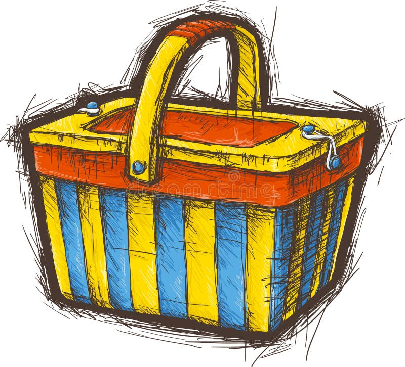 Picnic Basket stock vector. Illustration of shopping - 49312081