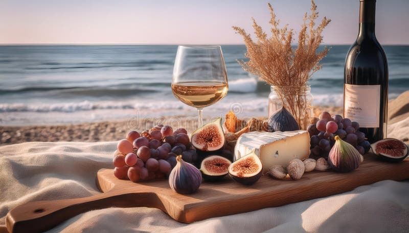 Picnic estivo con frutta fresca immagine stock