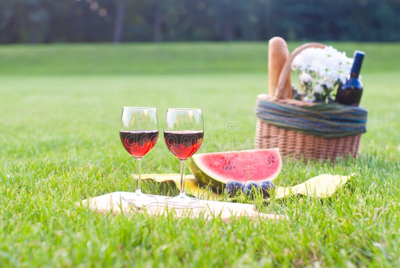 Picnic On The Grass Stock Image Image 21121741