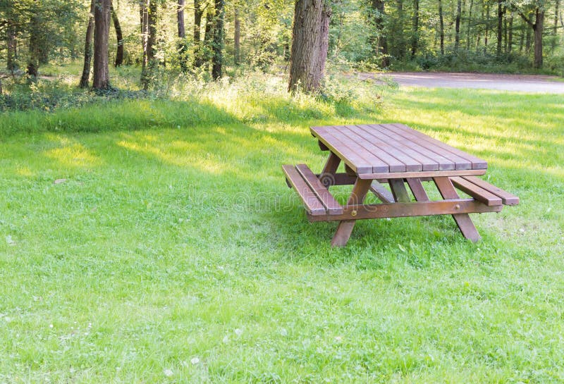 Picnic table stock photo. Image of wood, park, bench 73460974