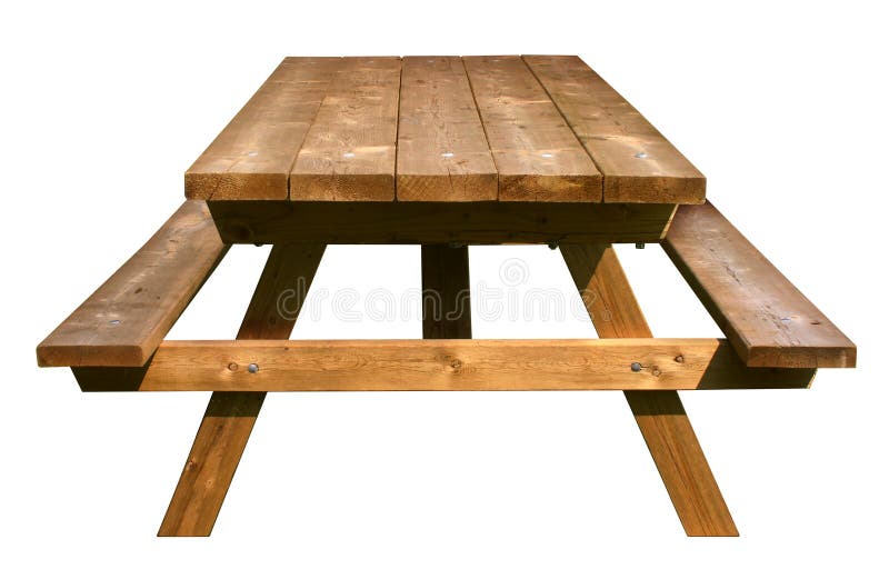 Picnic Table Front View royalty free stock photos