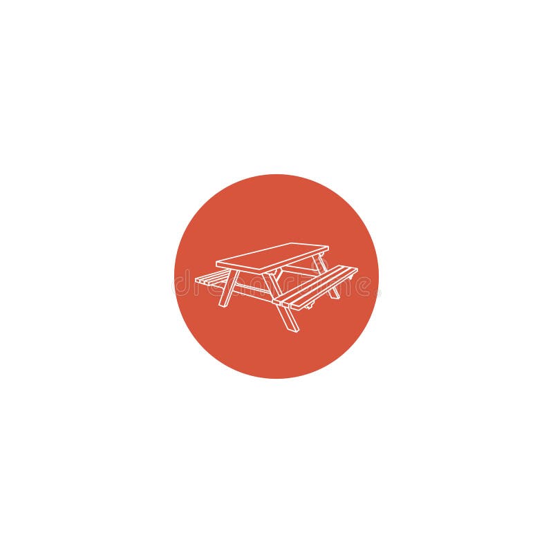 Picnic Table Umbrella Icon Stock Illustrations 533 Picnic Table