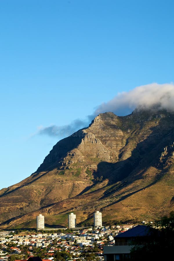 Devil's peak in Cape Town with the city in the foreground. Devil's peak in Cape Town with the city in the foreground.