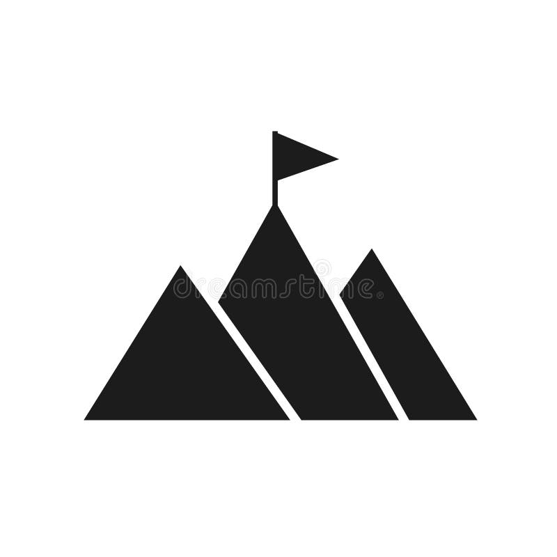 Pico de monta?a con el icono de la bandera Logro de la meta Concepto del ?xito de asunto El ganar del dise?o de la competencia o libre illustration Pico de monta?a con el icono de la bandera Logro de la meta Concepto del ?xito de asunto El ganar del dise?o de la competencia o libre illustration