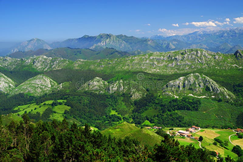 Mountain landscape in the Picos de Europa national park, Asturias