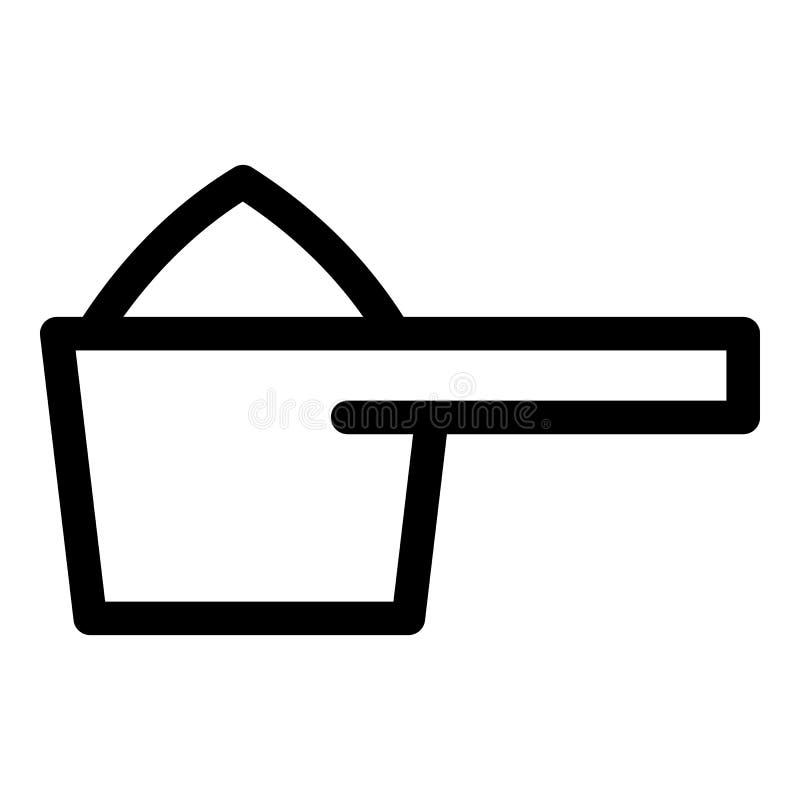 Pictogram van de dosis detergent lepel, overzichtsstijl royalty-vrije illustratie Pictogram van de dosis detergent lepel, overzichtsstijl royalty-vrije illustratie