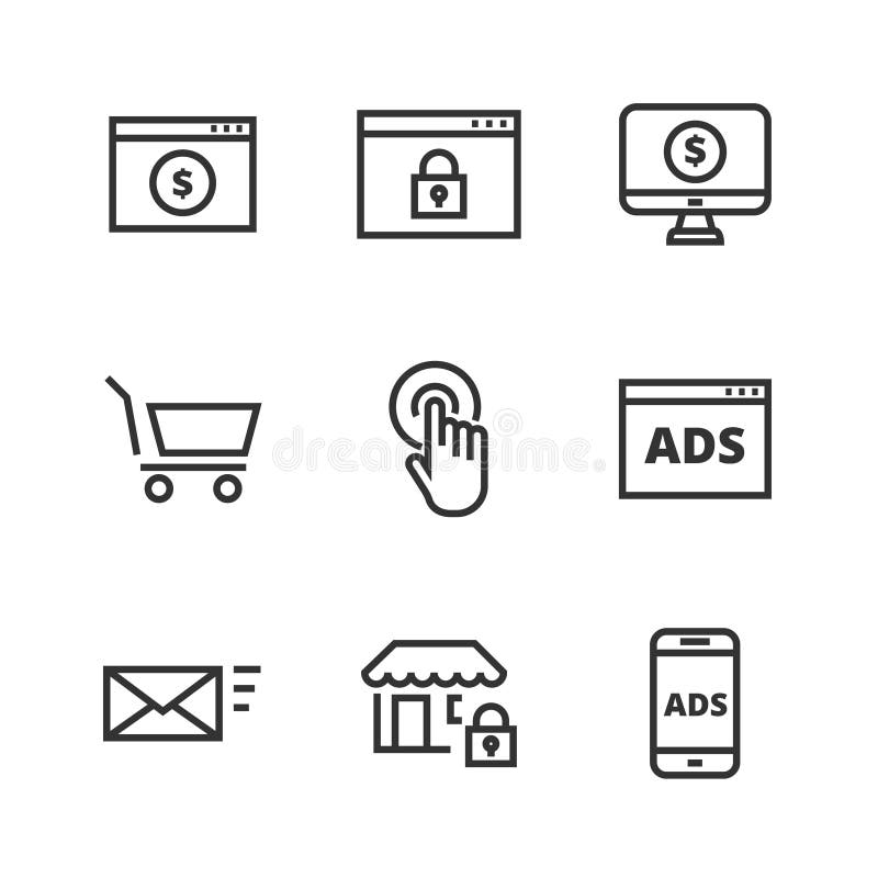 Pictogram van de handels het dunne lijn stock illustratie Pictogram van de handels het dunne lijn stock illustratie