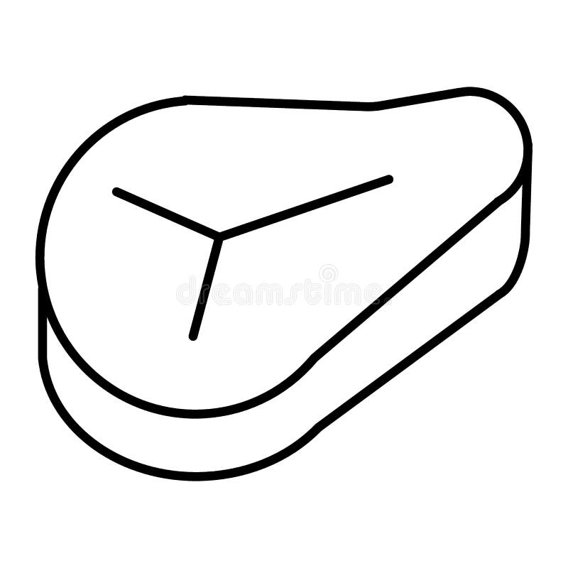 Pictogram van de lapje vlees het dunne lijn Vlees temderloin vectordieillustratie op wit wordt geïsoleerd Het ontwerp van de het stock illustratie Pictogram van de lapje vlees het dunne lijn Vlees temderloin vectordieillustratie op wit wordt geïsoleerd Het ontwerp van de het stock illustratie