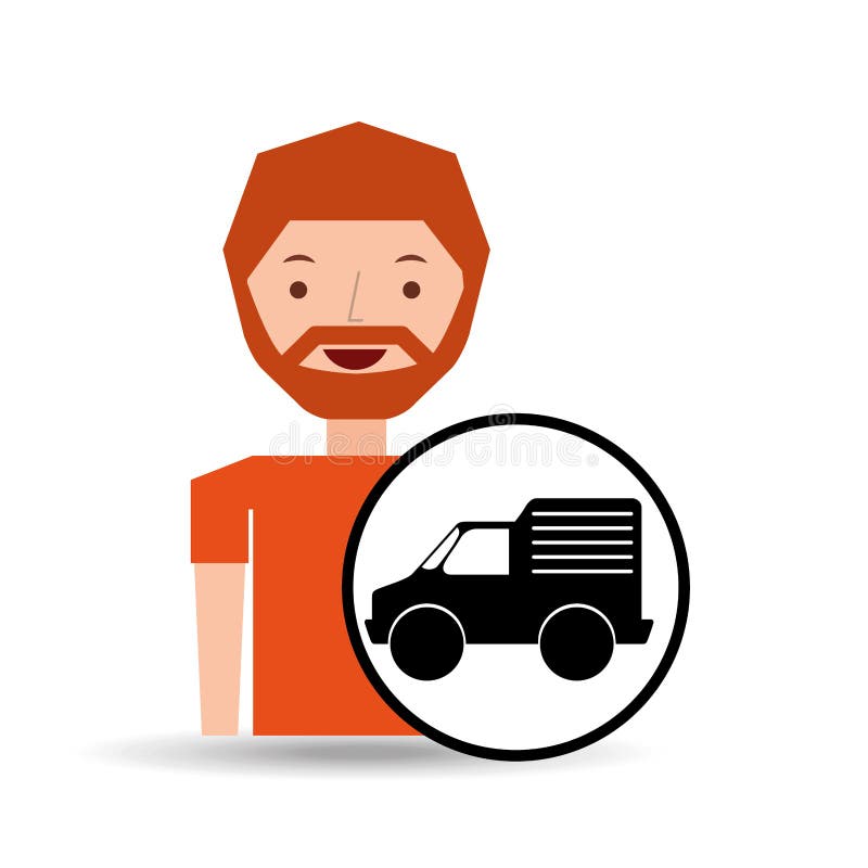 Pictogram van de mensen het minivrachtwagen royalty-vrije illustratie Pictogram van de mensen het minivrachtwagen royalty-vrije illustratie
