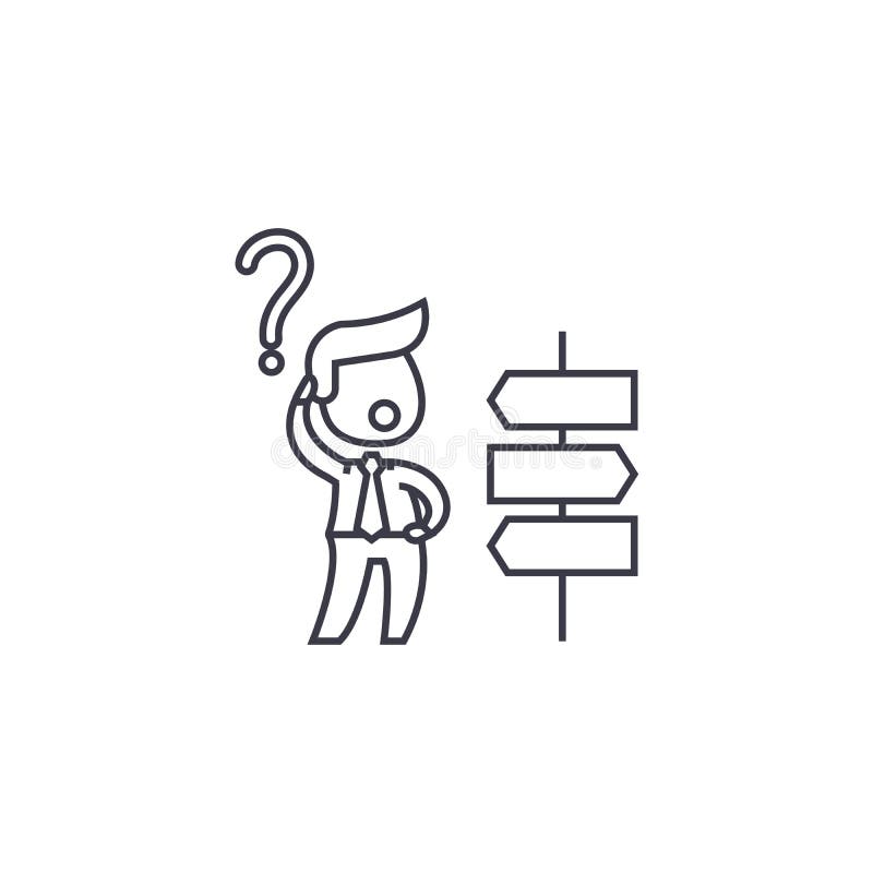 Pictogram van de strategische beslissingen het vectorlijn, teken, illustratie op achtergrond, editable slagen royalty-vrije illustratie Pictogram van de strategische beslissingen het vectorlijn, teken, illustratie op achtergrond, editable slagen royalty-vrije illustratie