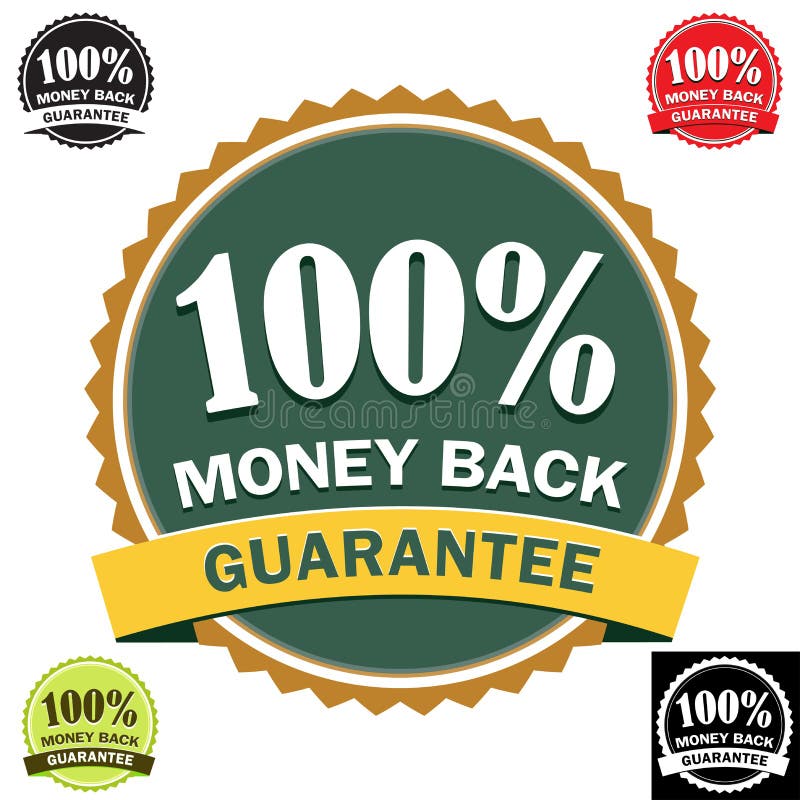 Pictogram van de Waarborg van het Geld van 100% het Achter royalty-vrije illustratie Pictogram van de Waarborg van het Geld van 100% het Achter royalty-vrije illustratie