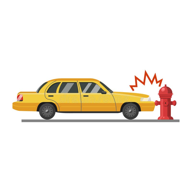 Pictogram Van Een Auto-ongeval, Voertuig in Gevaarlijke Straatsituatie  Vector Illustratie - Illustration of gevaarlijk, gedeukt: 170113388