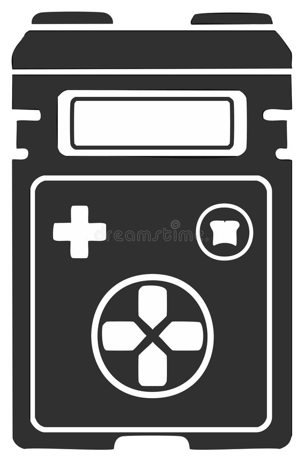 Pictogram van een controller voor een retro handheld gameconsole royalty-vrije illustratie