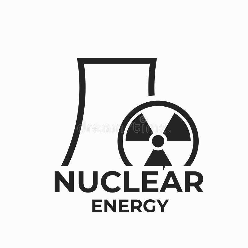 Kerncentrale. Kerncentrale - Symbool Voor Energie En Elektriciteit. Geïsoleerd Vectorbeeld Vector Illustratie - Illustration of element, bouw: 212564242
