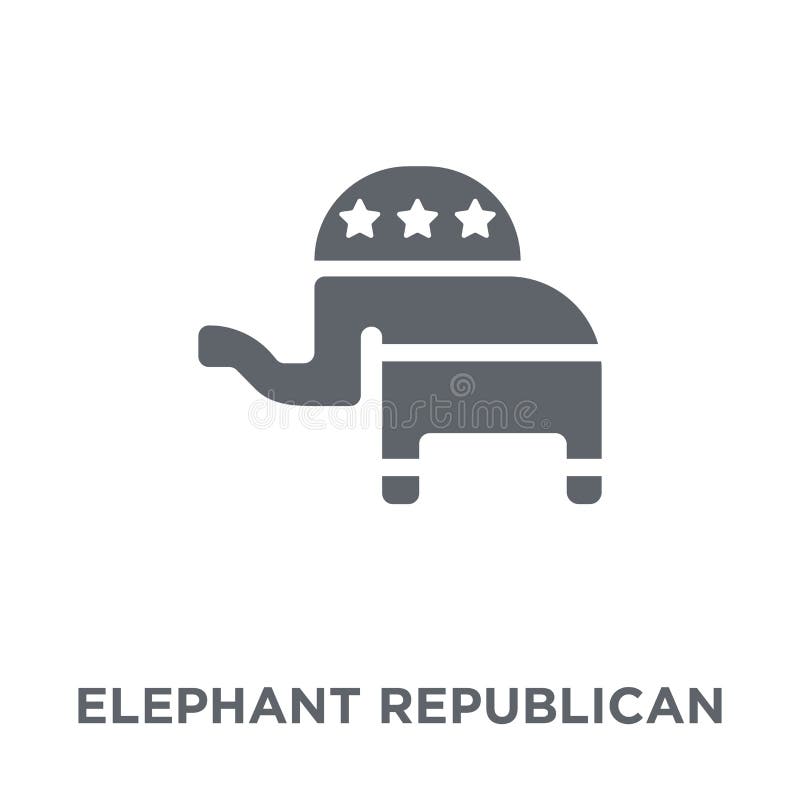 Pictogram van het olifants het republikeinse symbool van Politieke inzameling vector illustratie Pictogram van het olifants het republikeinse symbool van Politieke inzameling vector illustratie