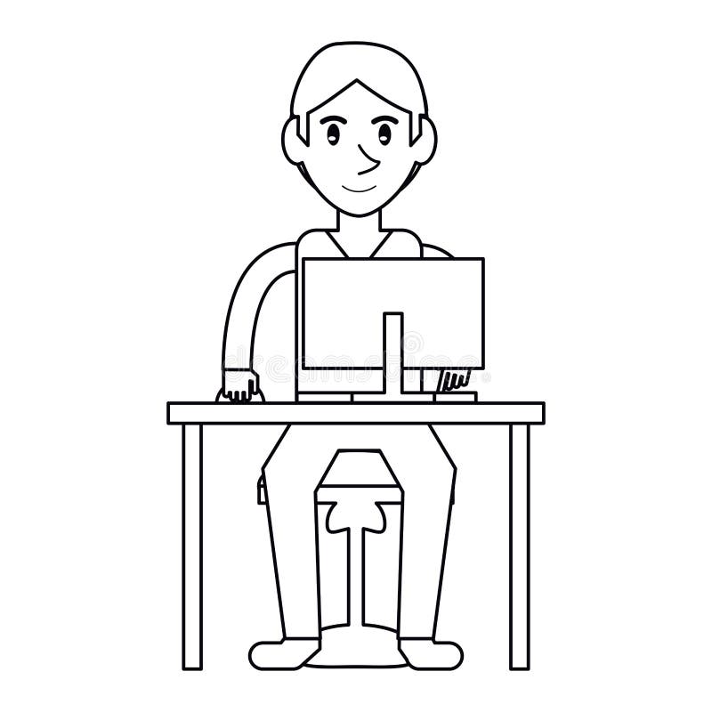 Программист рисунок для детей легкий
