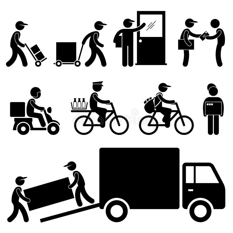 Pictogram столба курьера почтальона работника доставляющего покупки на дом бесплатная иллюстрация Pictogram столба курьера почтальона работника доставляющего покупки на дом бесплатная иллюстрация