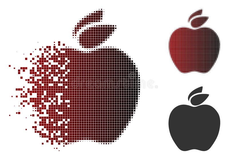 Pictograma Apple semiton pixelat deteriorat royalty free illustration