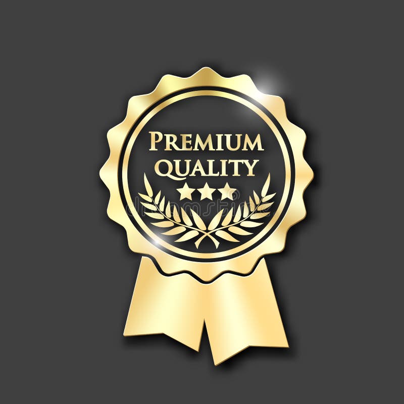 Pictograma Aur cu calitate premium pentru text royalty free illustration