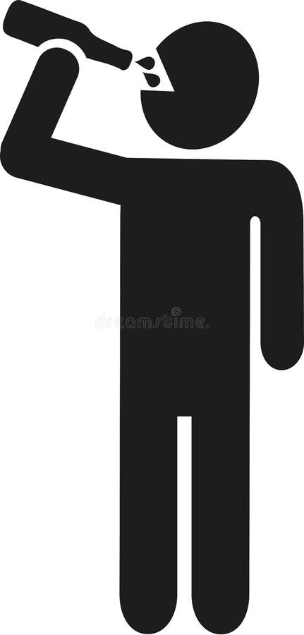 Pictograma bebendo do homem ilustração stock Pictograma bebendo do homem ilustração stock