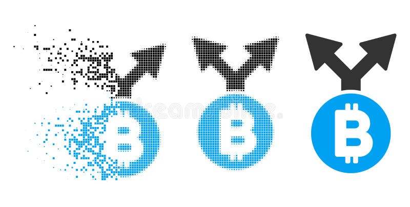 Pictograma bifat biton pixeli fragmentat vector illustration
