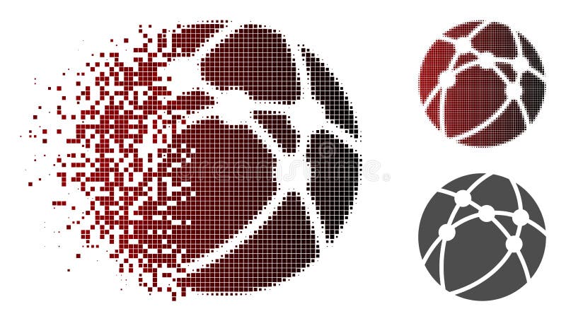 Pictograma browser pixelat cu semitonuri deteriorate vector illustration