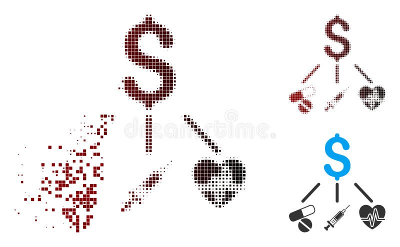 Pictograma Buget pentru semiton de pixeli fragmentat royalty free illustration