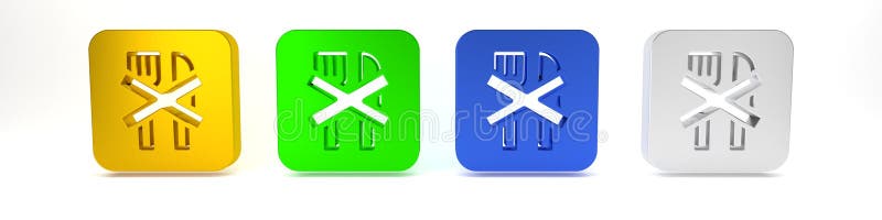 Pictograma colorată pentru postarea ramadanului, izolată pe fond alb. sărbătoare religioasă. conceptul de minimalism 3d royalty free illustration