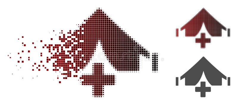 Pictograma Câmp semiton pixelat deteriorat royalty free illustration