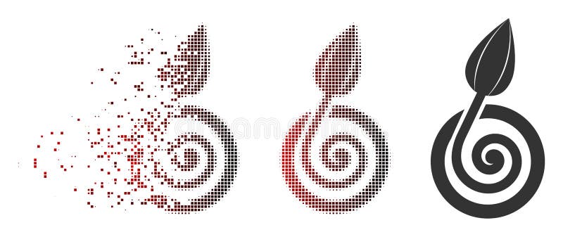 Pictograma de înclinare a semitonurilor pixeli fragmentați stock illustration