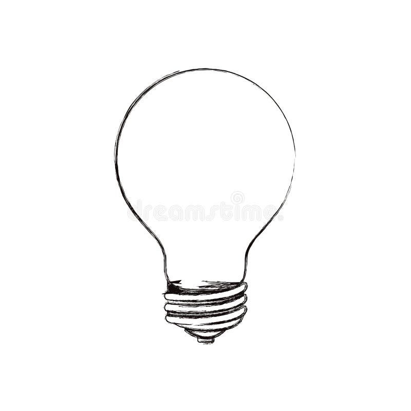 Pictograma Desenare bec imagine siluetă încețoșată stock illustration