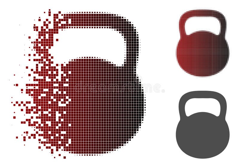 Pictograma din fier cu semitonuri pixelate deteriorate vector illustration