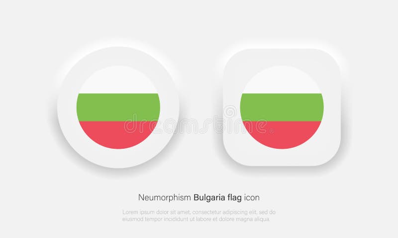 Pictograma drapel bulgar în stilul neumorism trendy stilul bulgar de orientare a țării, ilustrație eps 10 royalty free illustration