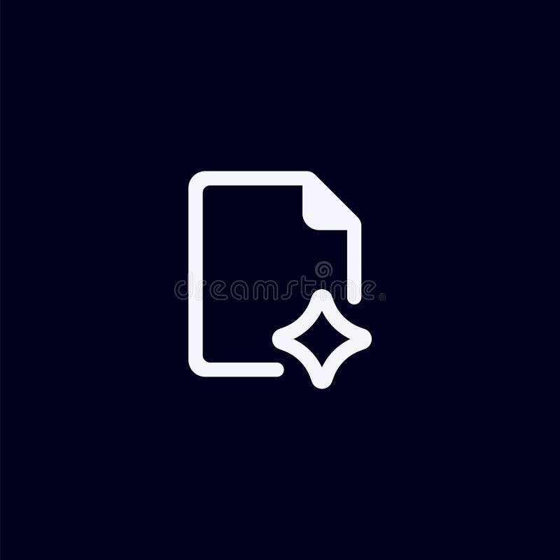 Pictograma fișierului Ai cu simbol stea pentru conceptul de document de inteligență artificială royalty free illustration