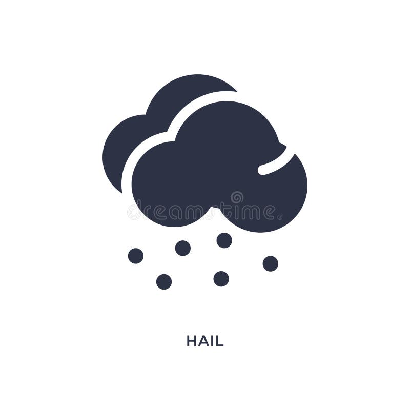 Pictograma Grindină pe fundal alb. ilustrare simplă a conceptului meteo vector illustration