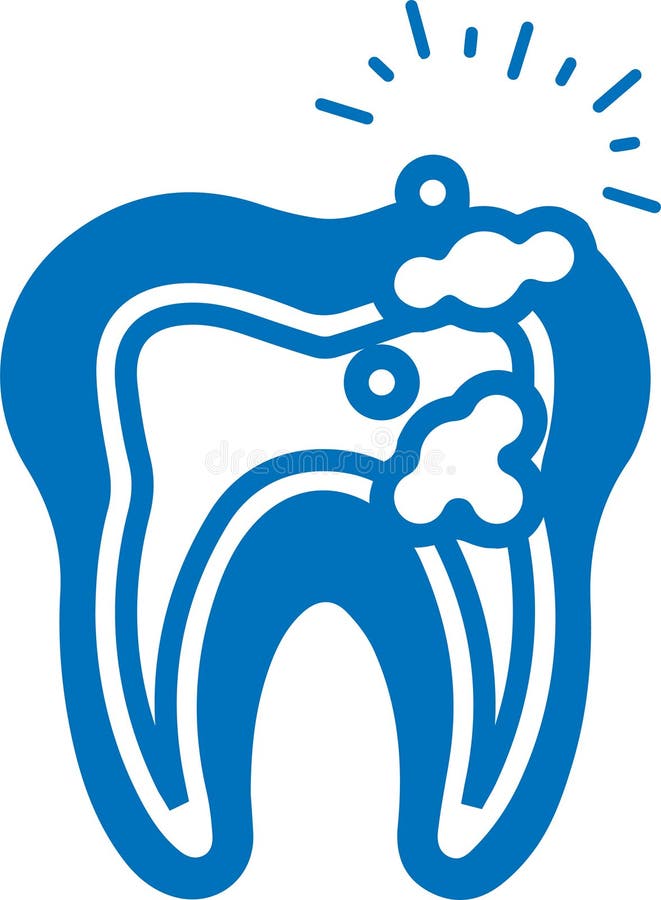 Pictograma Infectare cu dinți pictogramă pictogramă pictogramă pictogramă problemă dentară. stock illustration
