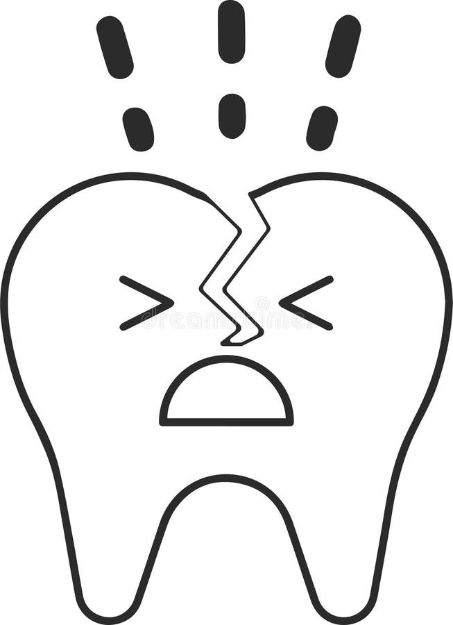 Pictograma Infectare cu dinți pictogramă pictogramă pictogramă pictogramă problemă dentară vector negru problemă. royalty free illustration