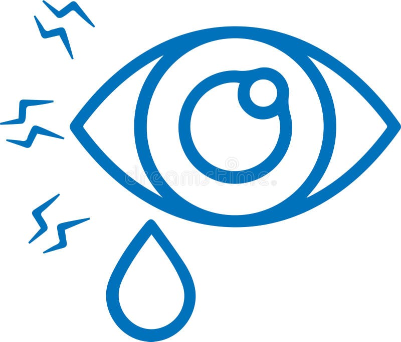 Pictograma Infecție oculară Pictograma Imagine vizuală dureroasă Atac ocular royalty free illustration