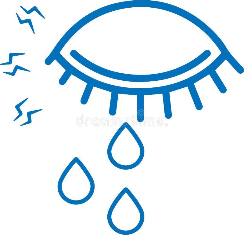Pictograma Infecție oculară Pictograma Imagine vizuală dureroasă Atac ocular stock illustration
