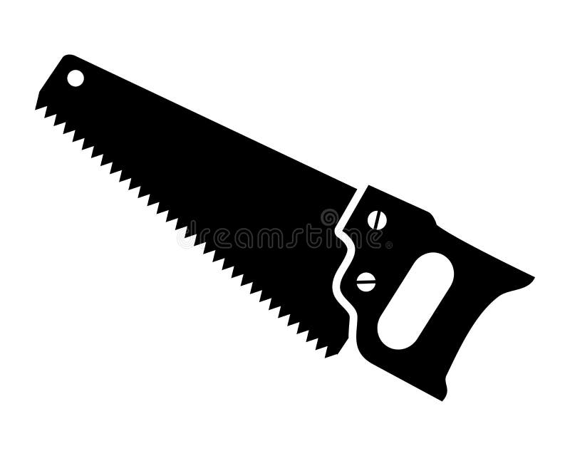 Pictograma instrumentului fierăstrău manual pentru tâmplărie. royalty free illustration