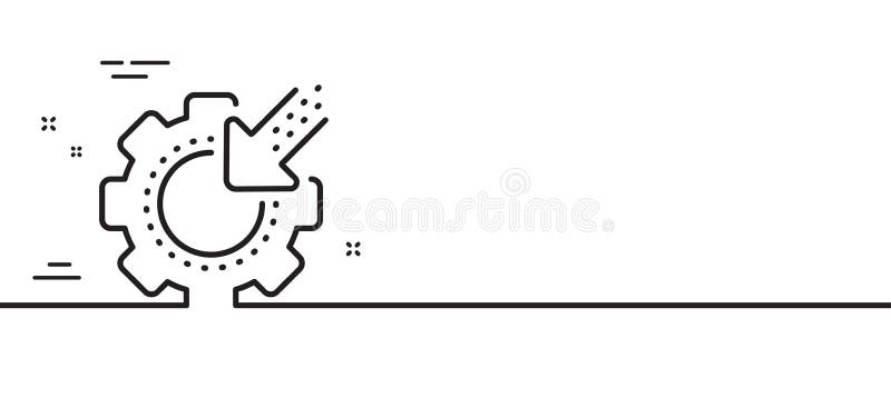Pictograma Linie de unelte de pescuit. setări indicator cogrodă. gestionarea traficului. banner de tipar linie minim. vector stock illustration