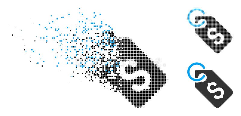 Pictograma marcajului cu semiton pixeli fragmentați stock illustration
