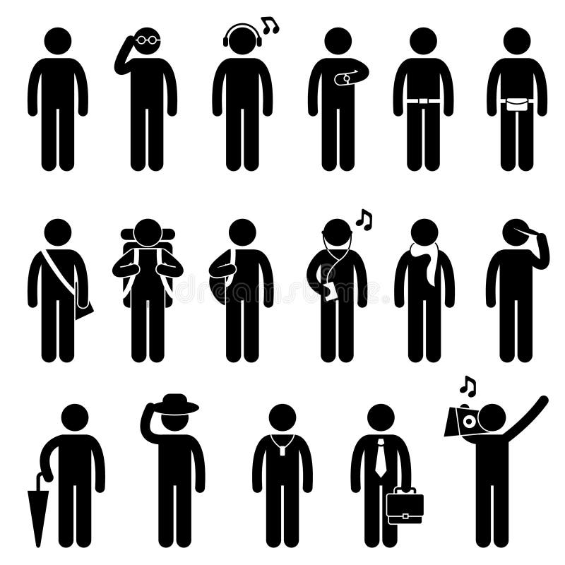 Pictograma masculino del diseño del desgaste de la manera del hombre de la gente stock de ilustración Pictograma masculino del diseño del desgaste de la manera del hombre de la gente stock de ilustración